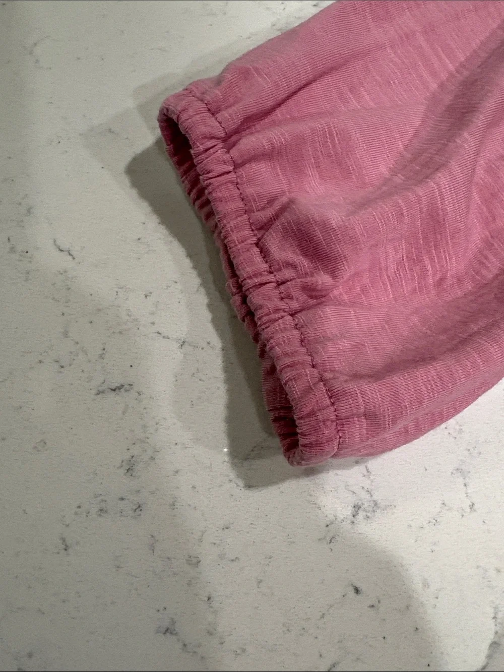 L.L. Bean Light Pink Smocked-Neck Henley Top